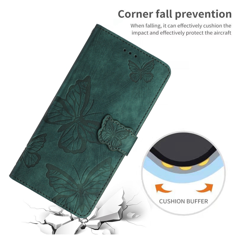 Butterfly Skin Feel Leather Wallet Cases For Iphone 15 14 Plus 13 Pro Max 12 11 X XR XS MAX 8 7 6 SE Soft TPU Magnetic Hand Feeling Credit ID Card Slot Flip Cover Phone Pouch