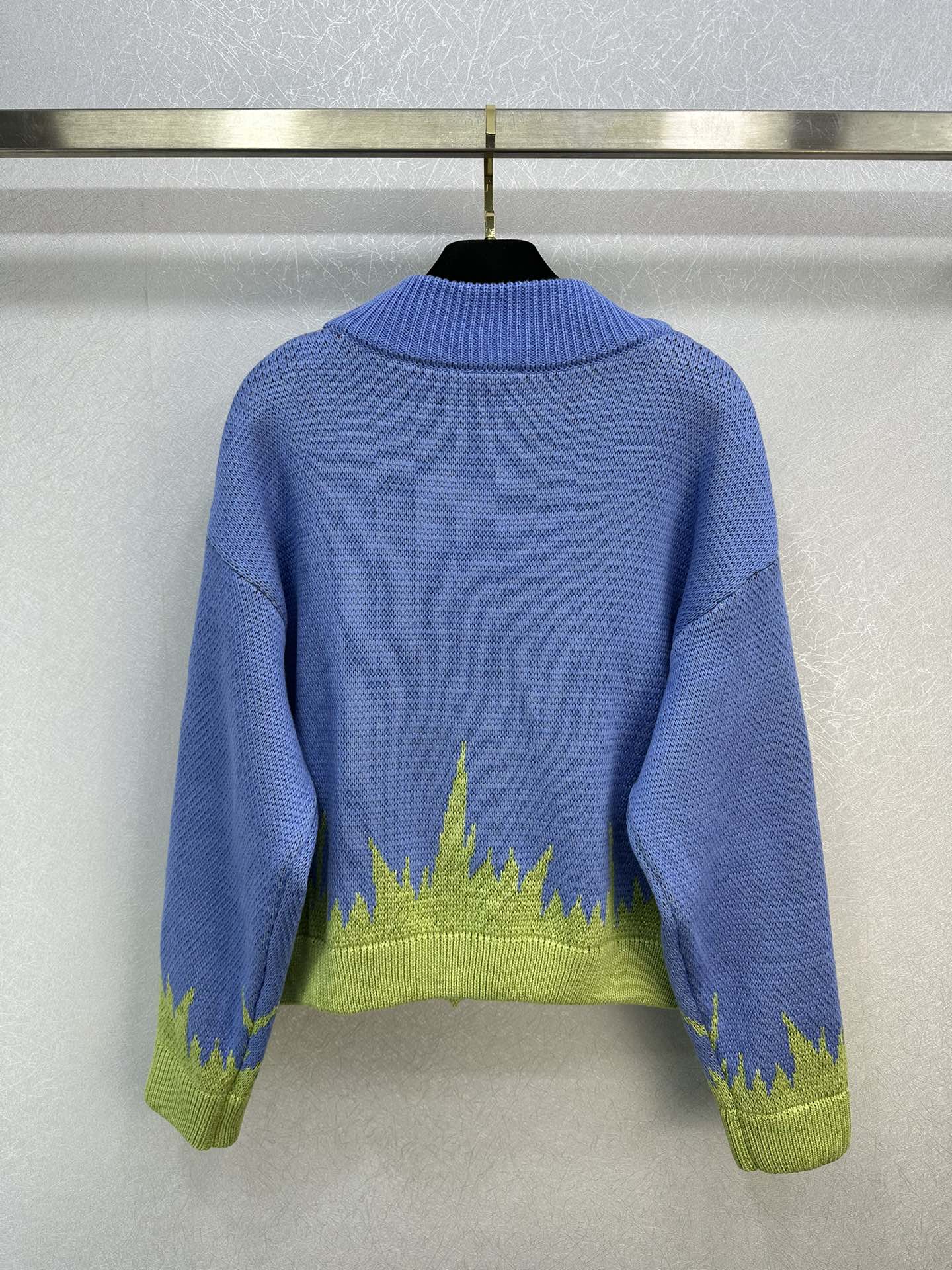 1111 L 2023 Piste Automne Marque Même Style Pull À Manches Longues Bleu Col En V Cardigan Femmes Vêtements De Haute Qualité Femmes weilanQ944