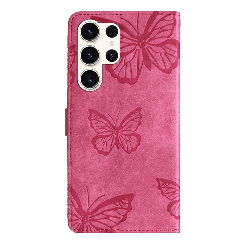 Moda Butterfly Leather Carteira para Samsung S23 Ultra S22 mais A54 A34 A14 A23 5G A04E A33 A53 A73 S21 Fe Skin Feel Hand Feeling Crédito Card Slot Flip Cover Bolsa bolsa de capa