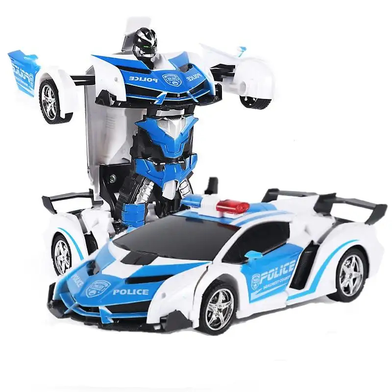 Top Transformation Robot Car Remote Control RC Car 360 graders rotation Cool LED Light Battle Robot