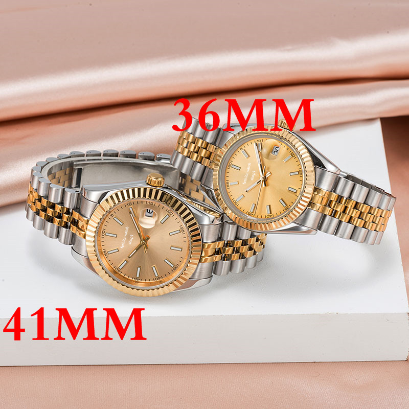 Relógio de alta qualidade superior 36/41 mm masculino precisão durável movimento automático aço inoxidável feminino relógio mecânico luminoso à prova d'água