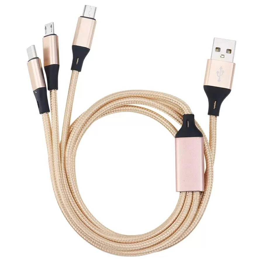 3 In 1 Micro USB Type C Charger Cables For iPhone 14 13 12 11 Pro Max Samsung galaxy S10 S20 S22 A52 A53 Huawei P30 P40 Xiaomi redmi note 8 10 11 Oppo Vivo 1.2M Charging Cord