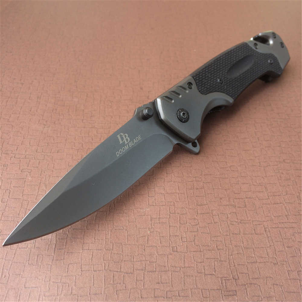 Campingjaktknivar 440C Pocket Folding Tactical Knife for Outdoor Survival Hunting Camping Rostfri Blade Knife G10