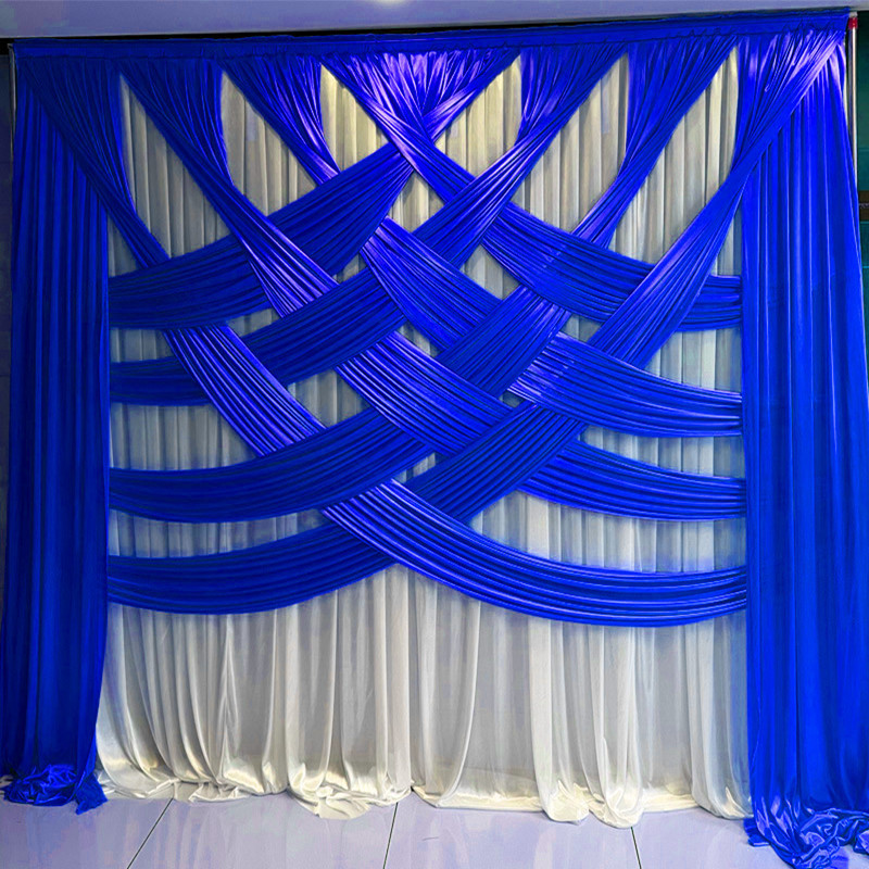 3X6M Luxe Bruiloft Achtergrond Doek Gordijn Variabele Vorm Cross Ijs Zeefdruk Voor Party Podium Decoratie Scène fotografie Rekwisieten