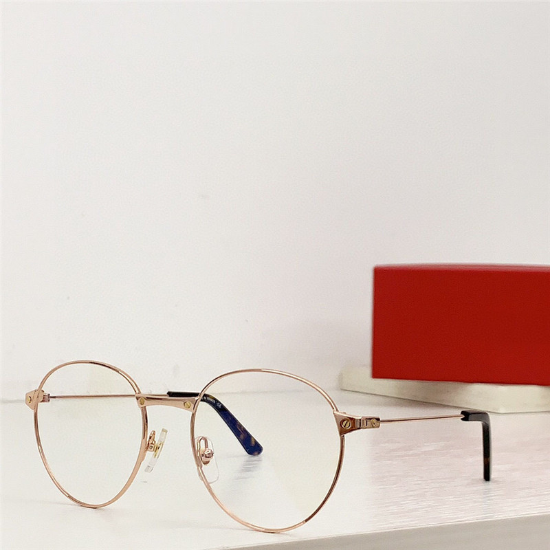 تصميم أزياء جديد نظارات بصرية 0405 Round K Gold Frame Shape Retro Simple and Elegant Style Eyewear مع Box يمكن أن تفعل عدسة وصفة طبية