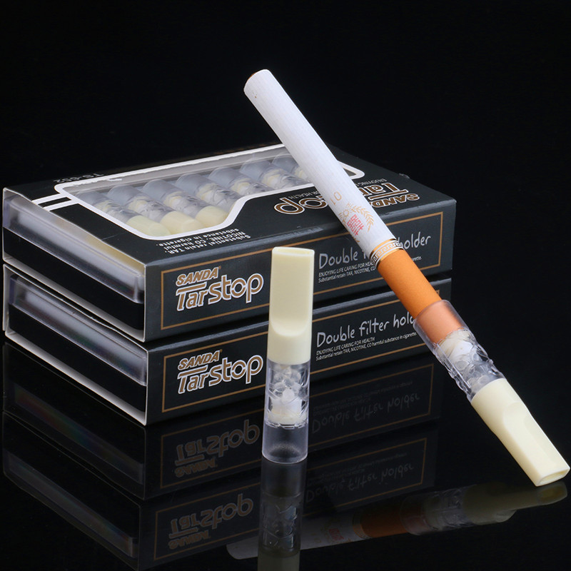 Smoking Pipes Dual filtration disposable healthy cigarette holder and cigarette filter