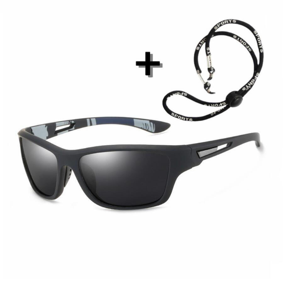 Polariserade solglasögon Mäns körskuggor Male Sun Glasögon Vandring Fiske Classic Sun Glasses UV400 Eyewear Free Lanyard Gifts