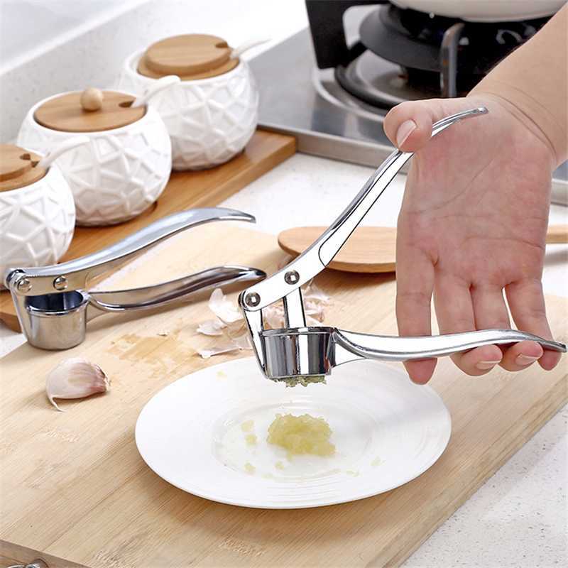 Nouveau imitant l'acier inoxydable multifonction ail presse broyeur cuisine cuisson gingembre presse-purée Masher poche gingembre hachoir outils