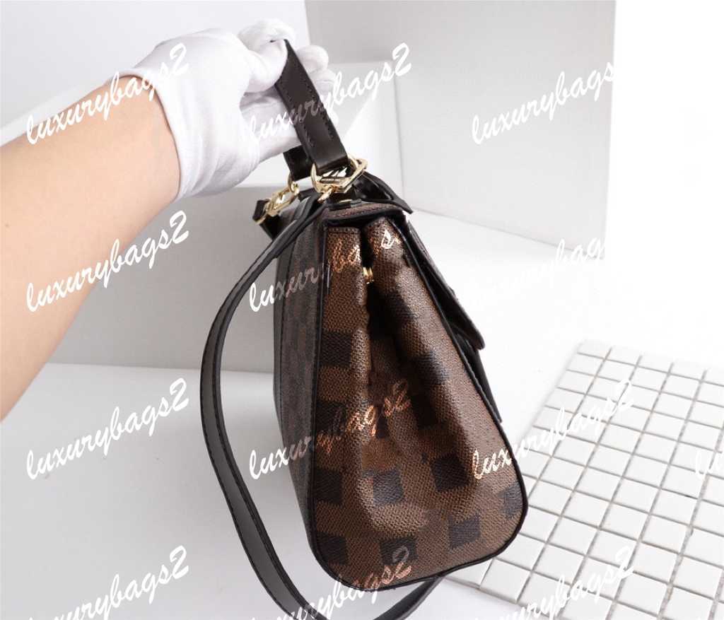 Designer Cluny Bag Purse Påsar Luxurys handväskor för kvinnor Purses Brown Gird Crossbody äkta läder 4 färger M42939 25cm handväskor