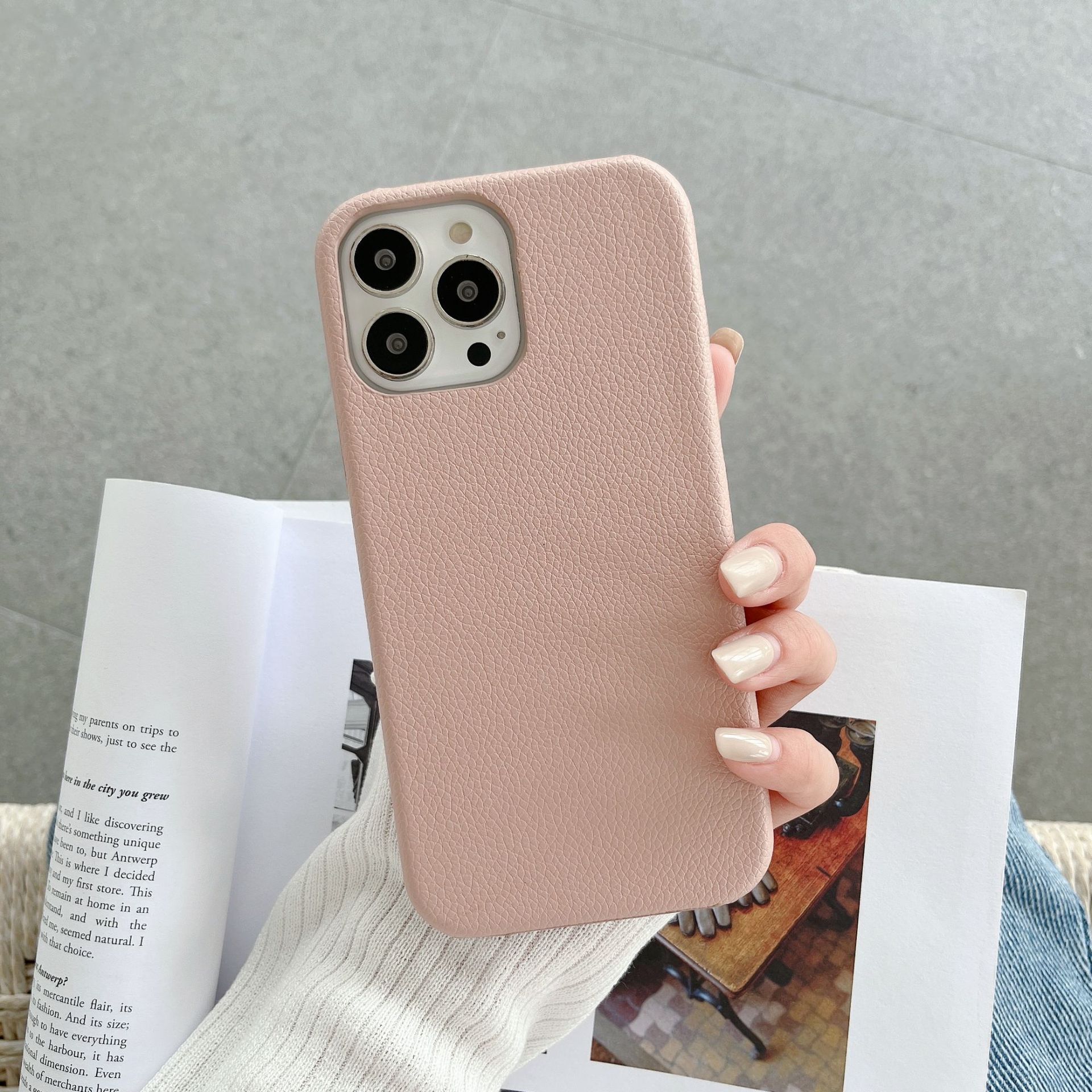 Accesorios para teléfonos móviles Funda para teléfono Funda de cuero Lychee PU de moda de lujo Paquete completo para i Phone 13 12 11 14 15 pro max Plus Funda protectora para teléfono