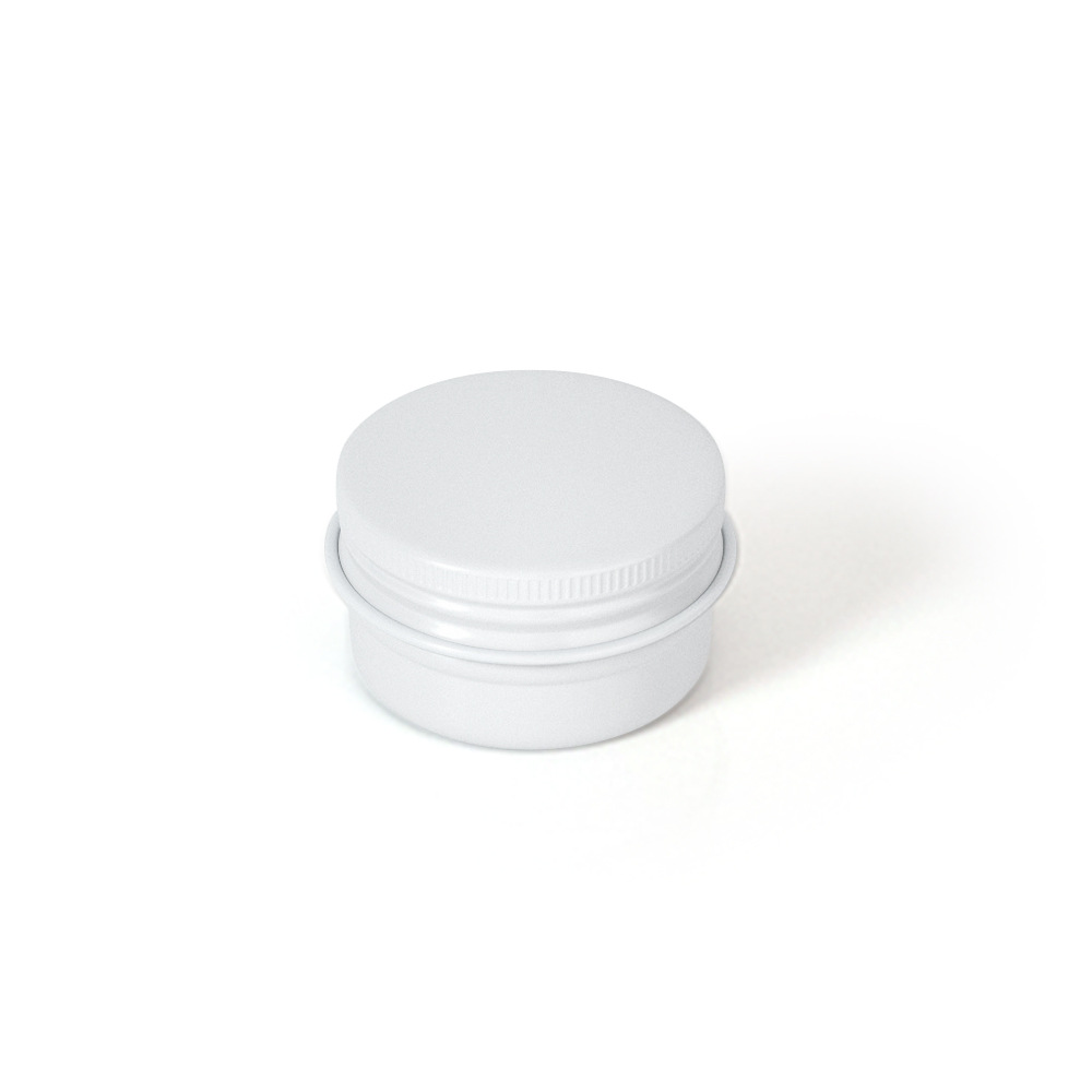 0,5 oz 1 oz 2 oz witte aluminium blikken pot hervulbare containers 15 ml 30 ml 60 ml aluminium schroefdeksel ronde blikken containerfles voor cosmetica, lippenbalsem,