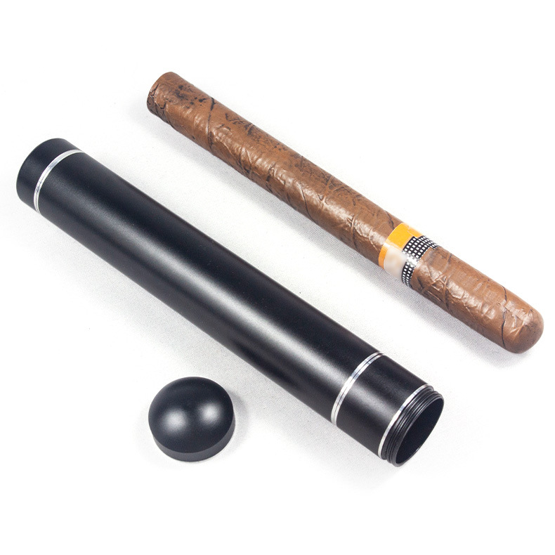 Tuberías de fumar tubo de hidratación de cigarros de aluminio de aluminio de alta calidad, tubo de almacenamiento de cigarros, tubo de sellado, herramienta de tubería portátil