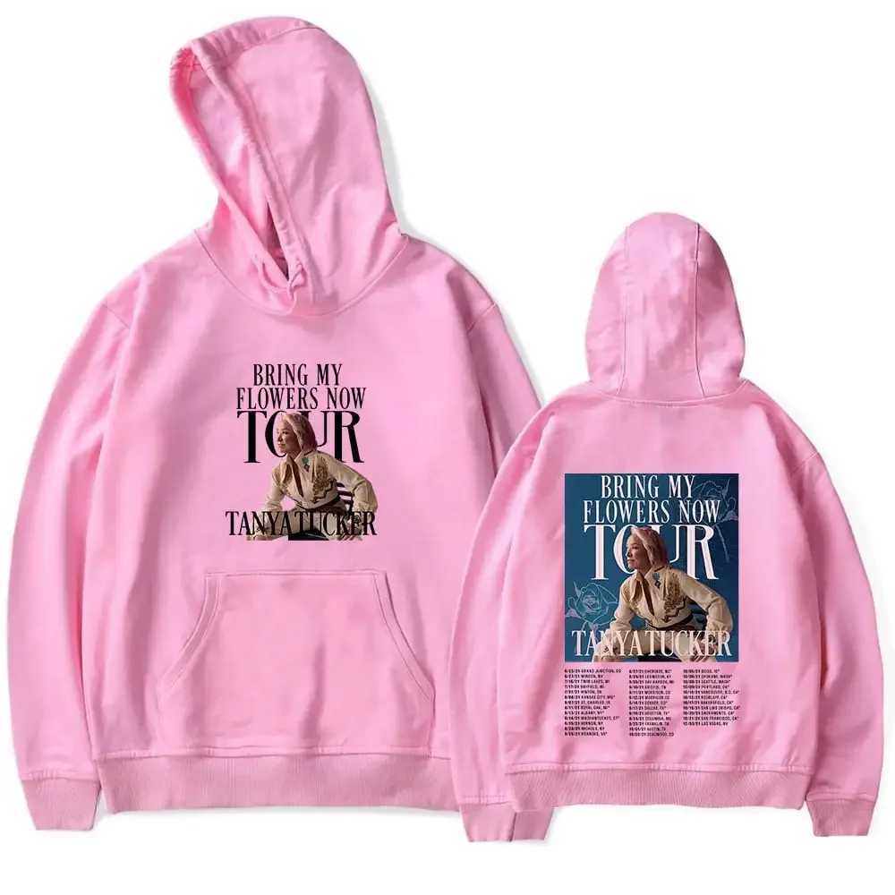 Moletom com capuz masculino Tanya Tucker Bring My Flowers Now Tour Hoodie manga comprida streetwear homens mulheres moletom com capuz 2023 novas roupas de moda IB7W