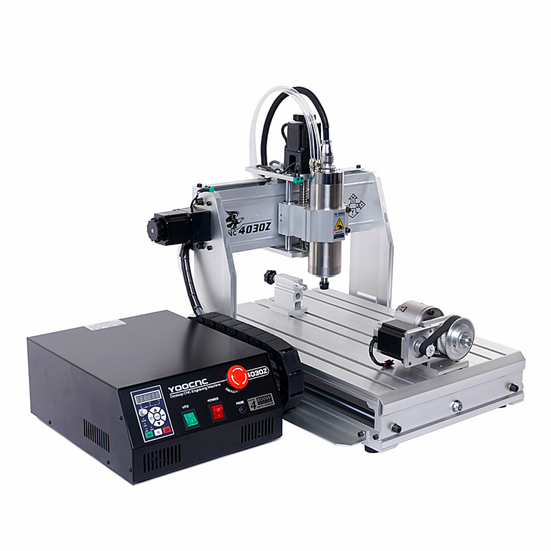 Mini routeur CNC graveur YOOCNC-4030Z 1,5kw, 3 axes 4 axes, perceuse et fraiseuse, vis à billes, Machine de gravure de bureau USB