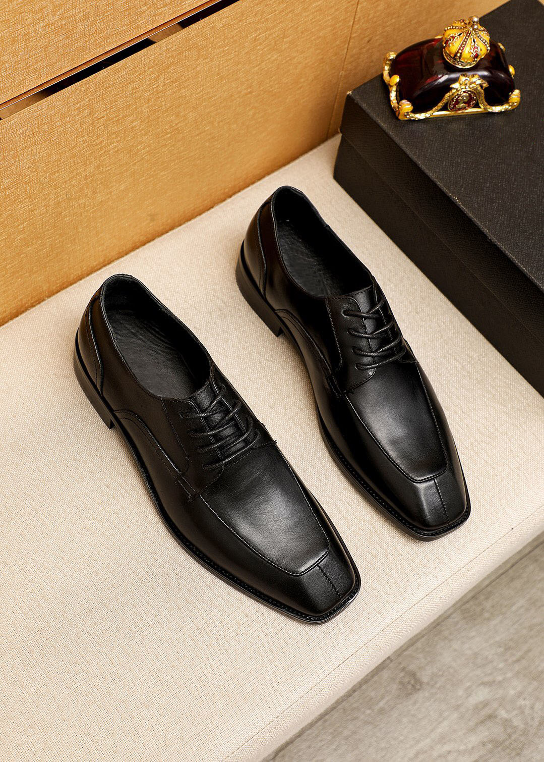 Chaussures de soirée en cuir véritable pour hommes, chaussures de marque formelles de styliste, de fête d'affaires, décontractées, plates à lacets, taille 38-45