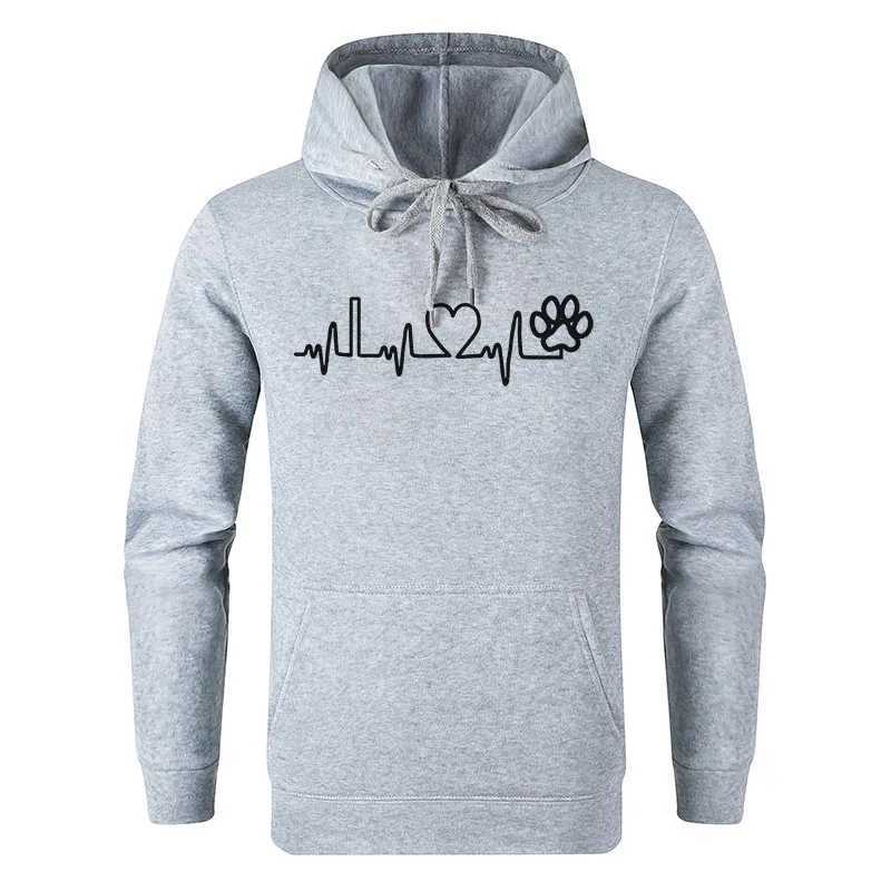 Men's Hoodies Sweatshirts Personalized Music Symbol Heart Pattern Printing Fashion Casual Long Sleeve Hooded Loose Plus Pullover Street Sweatshirt 88Z5