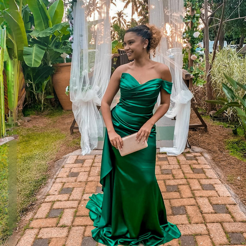 Vestidos de dama de honra verde escuro simples elegante sem mangas cetim elástico vestido de convidado de casamento árabe lindo vestido de mulheres africanas roupa de festa vestidos de concurso b146