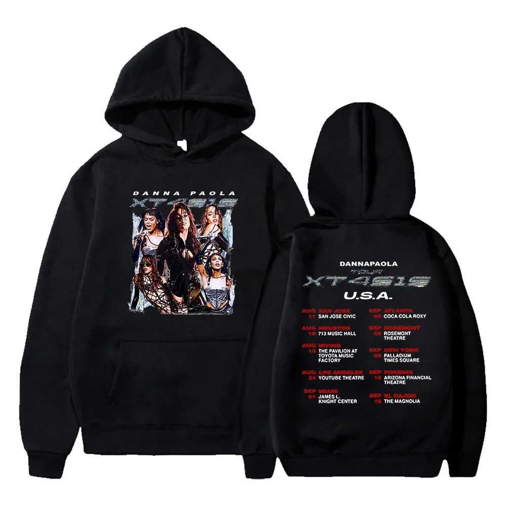 Moletom com capuz masculino Danna Paola XT4S1S Hoodie 2023 EUA Tour Merch Moda Manga Longa Streetwear Homens Mulheres Moletom Com Capuz Hip Hop Roupas XQQC