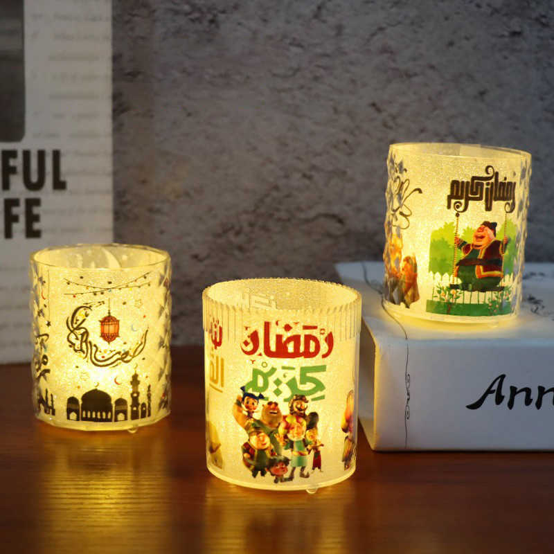 Новое украшение Рамадана 2023 г. Исламский мусульманский мусульманский Ид Мубарак светодиодные свечи