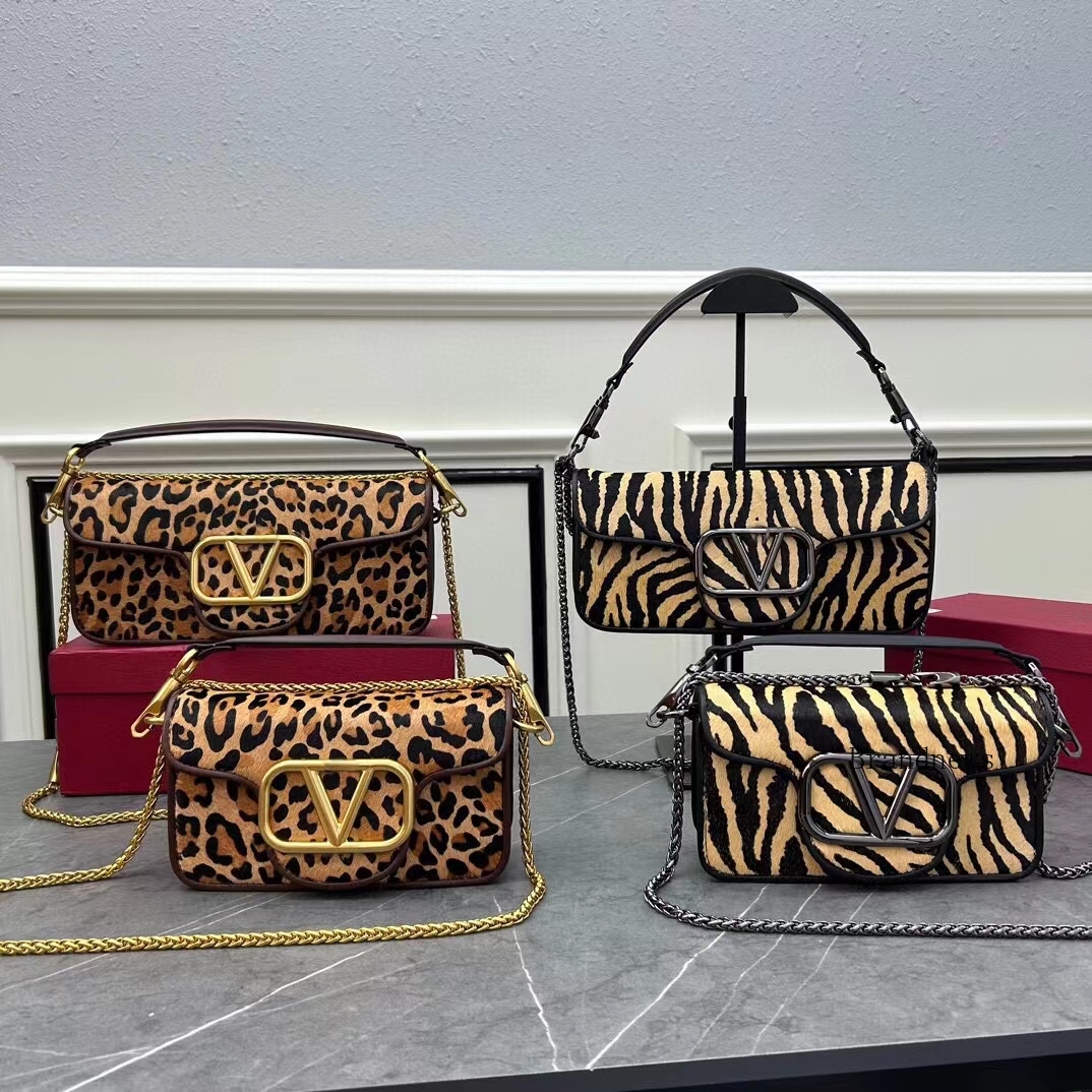 Koeienhuid Keten Schoudertassen Luipaard Zebra Print Onderarm Baguette Luxe Tas Echt Leer Dames Merk Handtas Veelzijdige Designer Hand Koppelingen Miniloco 2534