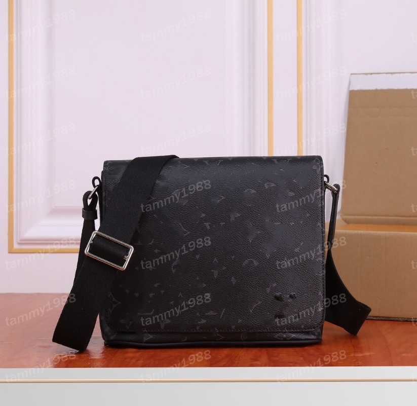 Nouveau DISTRICT Luxe M46255 N42710 sac enveloppe en cuir véritable bandoulière hommes pochette designer sac de messager classique fourre-tout sac à main à bandoulière femmes portefeuilles sacs noir