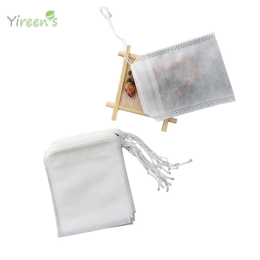 100Pcs 120X 150mm Coffee & Tea Tools Empty Non-woven Fabric Bag Single Strings Coffee Infuser Available For Foot Bath And Cook Soup