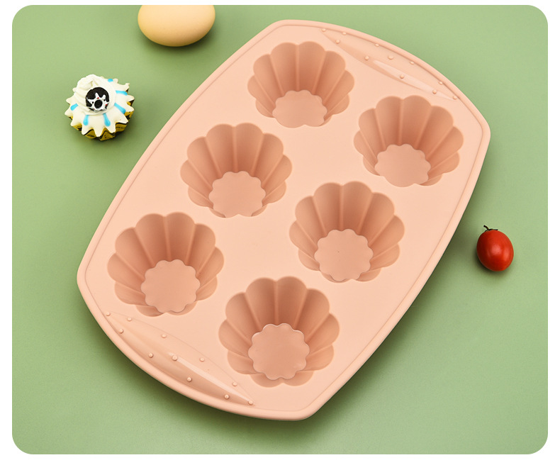 Baking Moulds 6 Cups Round Silicone Muffin Cake Loaf Baking Pan Silicone Non Stick baking Tray Safe Bakeware Silicone Muffin Pan