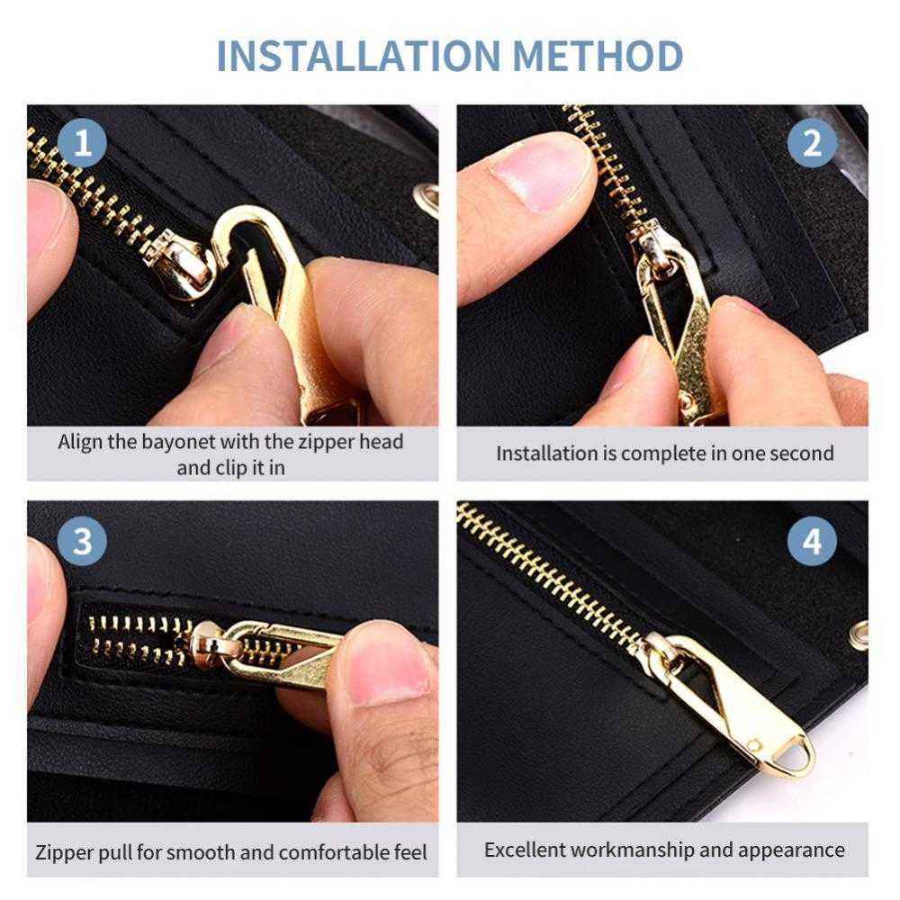 New Zipper Slider Puller Instant Zipper Repair Kit Ersatz für kaputte Schnalle Reisetasche Koffer Reißverschlusskopf DIY Nähhandwerk