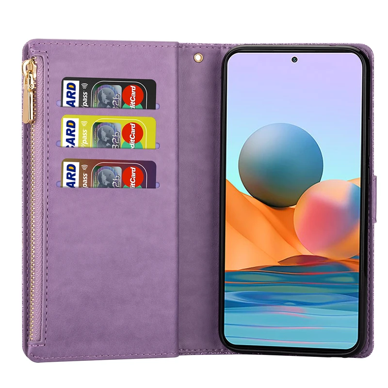 Luksusowy klapka skórzana torba do portfela na Xiaomi Poco X5 Pro 5G C55 X3 NFC M4 M3 X4 Pro X4 GT M5S M5 F4 C40 Karta Bling Case