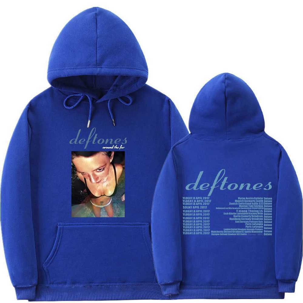 Hoodies masculinos moletom deftones em torno da banda de música de turnê de pele impressão streetwear homens mulheres moda casual oversized moletom com capuz 29ku