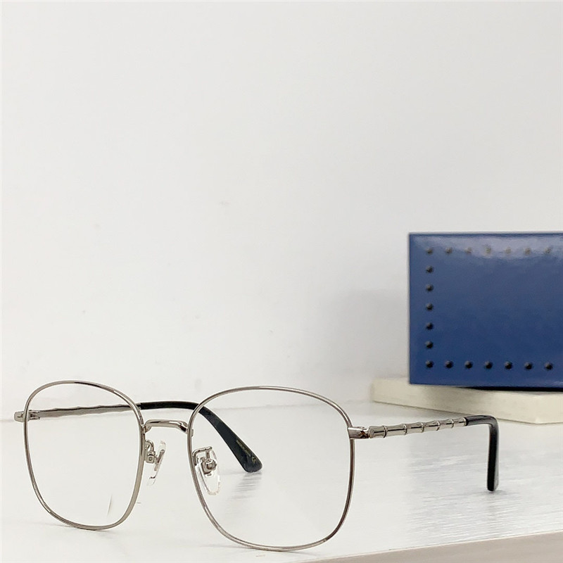 Ny modedesign Square Optical Glasses 1987oa Metal Frame Bamboo Shape Temples Enkla och eleganta stil Versaile Eyewear With Box Can Do receptlinser