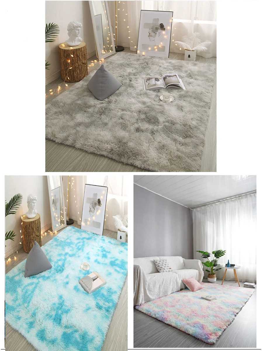 Dywany pluszowe dywan dekoracja salonu dzieci sypialnia puszysta mata na korytarz bez poślizgu dywaniki do włosów