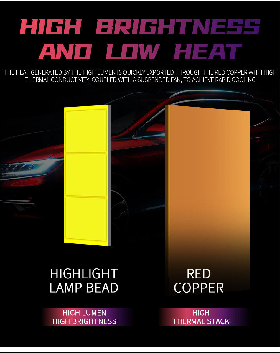 Araba LED Far Ampulleri Işıkları S8 H1 H3 H7 50W H8/H9/H11 9005/HB3/H10 6500K 9-36V Evrensel Otomatik Farlar Süper Parlaklık H4/HB2/9003