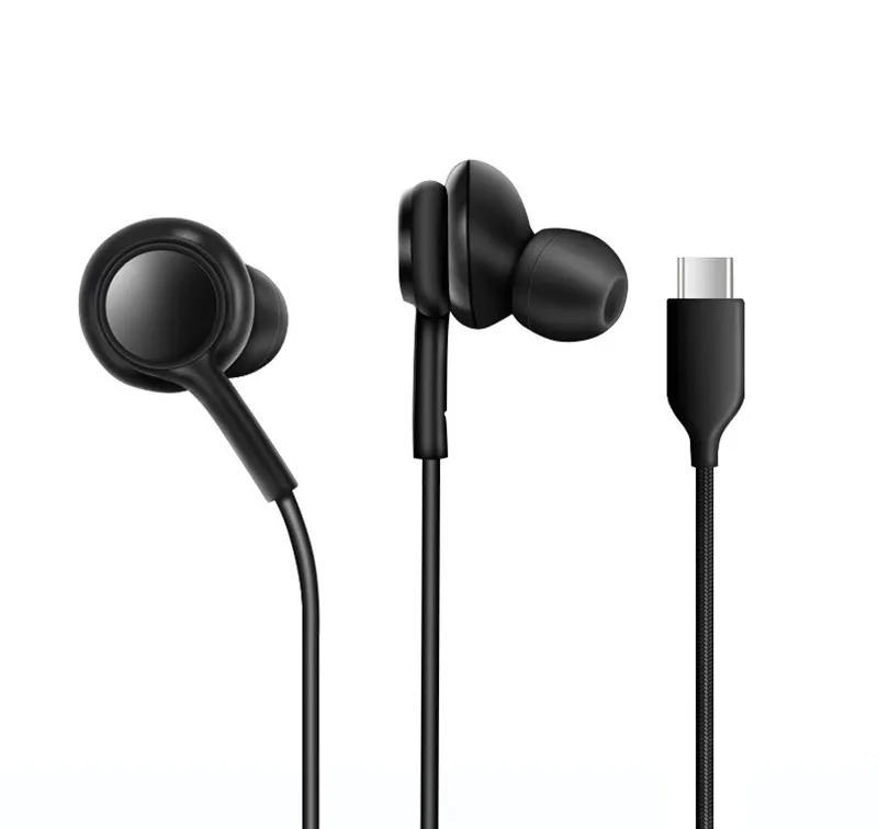 Tragbares kabelgebundenes Headset für Samsung Note 10 S20 Plus S21 Ultra Kopfhörer Typ C Kopfhörer Ohrhörer Kopfhörer Stereo mit Mikrofon