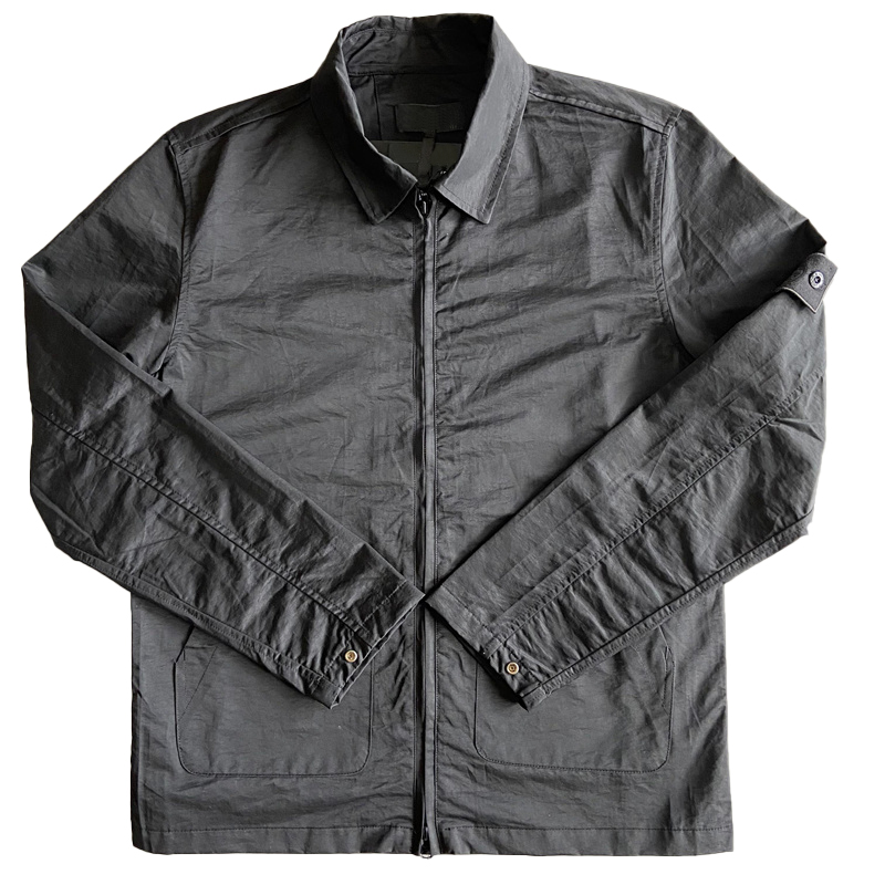 Topstoney Mode Hommes Veste À Glissière Casual Étudiant Veste Manteau D'extérieur Top Lâche Manteau Hommes Coupe-Vent Mince Veste Noir Gris Marque De Luxe Classique Vestes