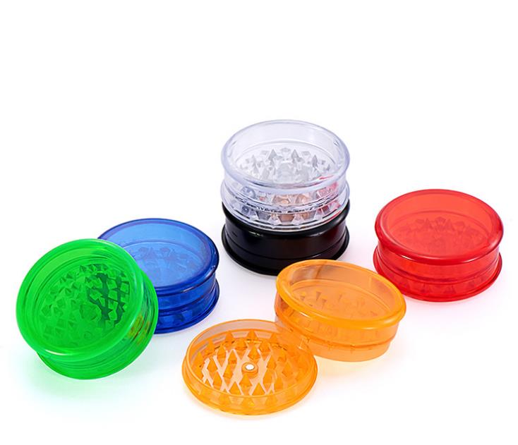 Super 60mm Plastic Tobacco Herb Grinders 40mm for Smoking Pipe Tobacco Spice Grinder Acrylic Plastic Dry Herbal Grinder Smoking Pipes