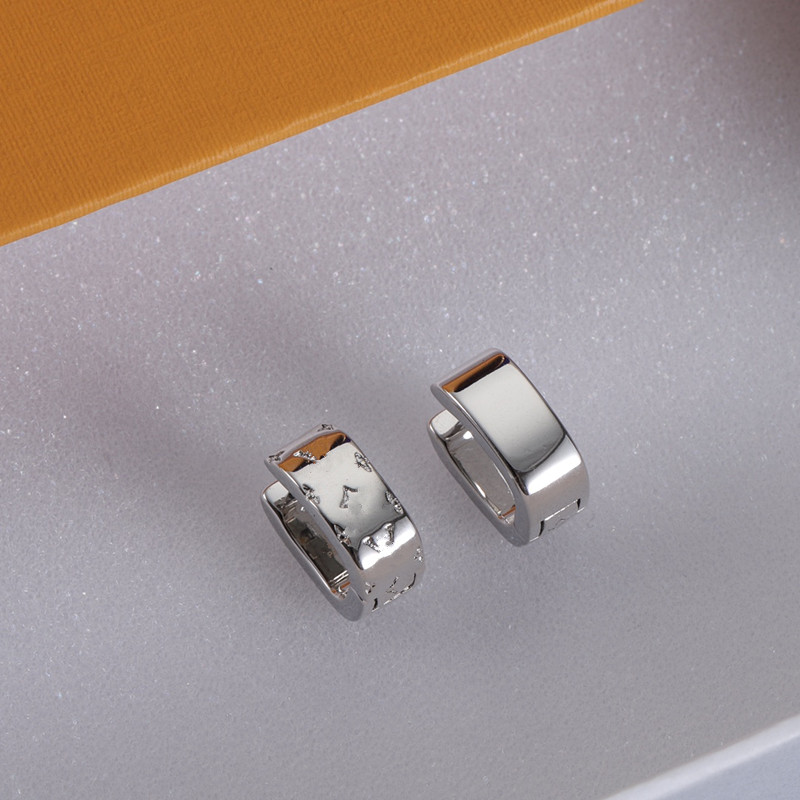 مع أقراط Box Gold Mornds Silver Earrings Stud Action Moundrings Jewelery Designer for Women Men Orrings Designer Jewelry Party Wedding Anniversary Gift