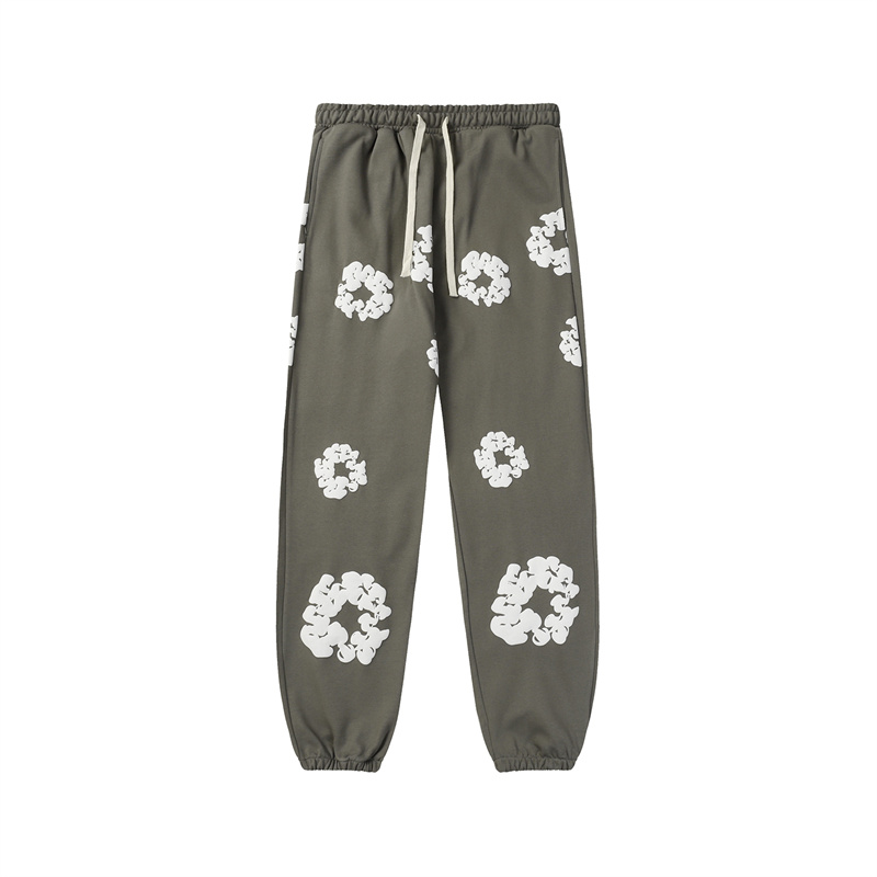 mens designer pants cargo pants joggers sweatpant cargos graffiti print sweatpants Denim Tears Cotton Wreath Sweatpant