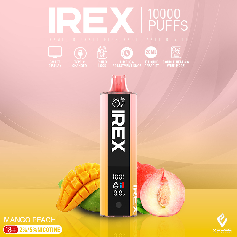 IREX使い捨てベイプペン10000パフエルクトロニックタバコ20ml e-liquid 2％5％ニコチンシーシャフッカー