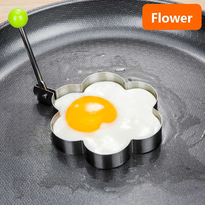 Yeni Paslanmaz Çelik 5 Style Fried Yumurta Gözlem Şeytan Omlet Küfü Kalıp Kızartma Yumurta Pişirme Araçları Mutfak Aksesuarları Gadget Halkalar