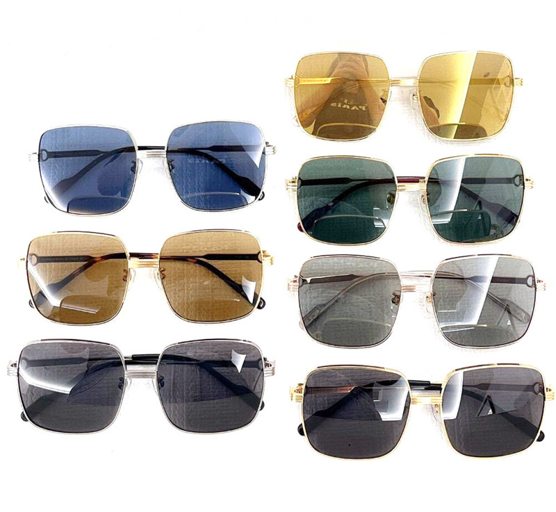 New fashion design square sunglasses 0304 metal frame simple and popular style versatile outdoor uv400 protection glasses