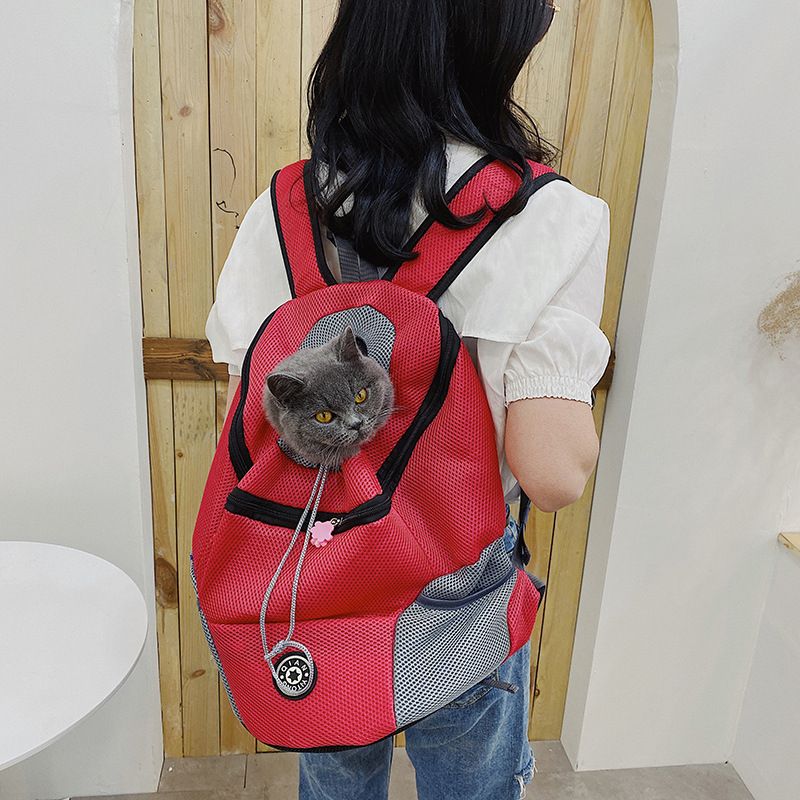 Bolsa transportadora para cães, portátil, viagem, respirável, mochila para gatos, suprimentos para transporte de animais de estimação ao ar livre