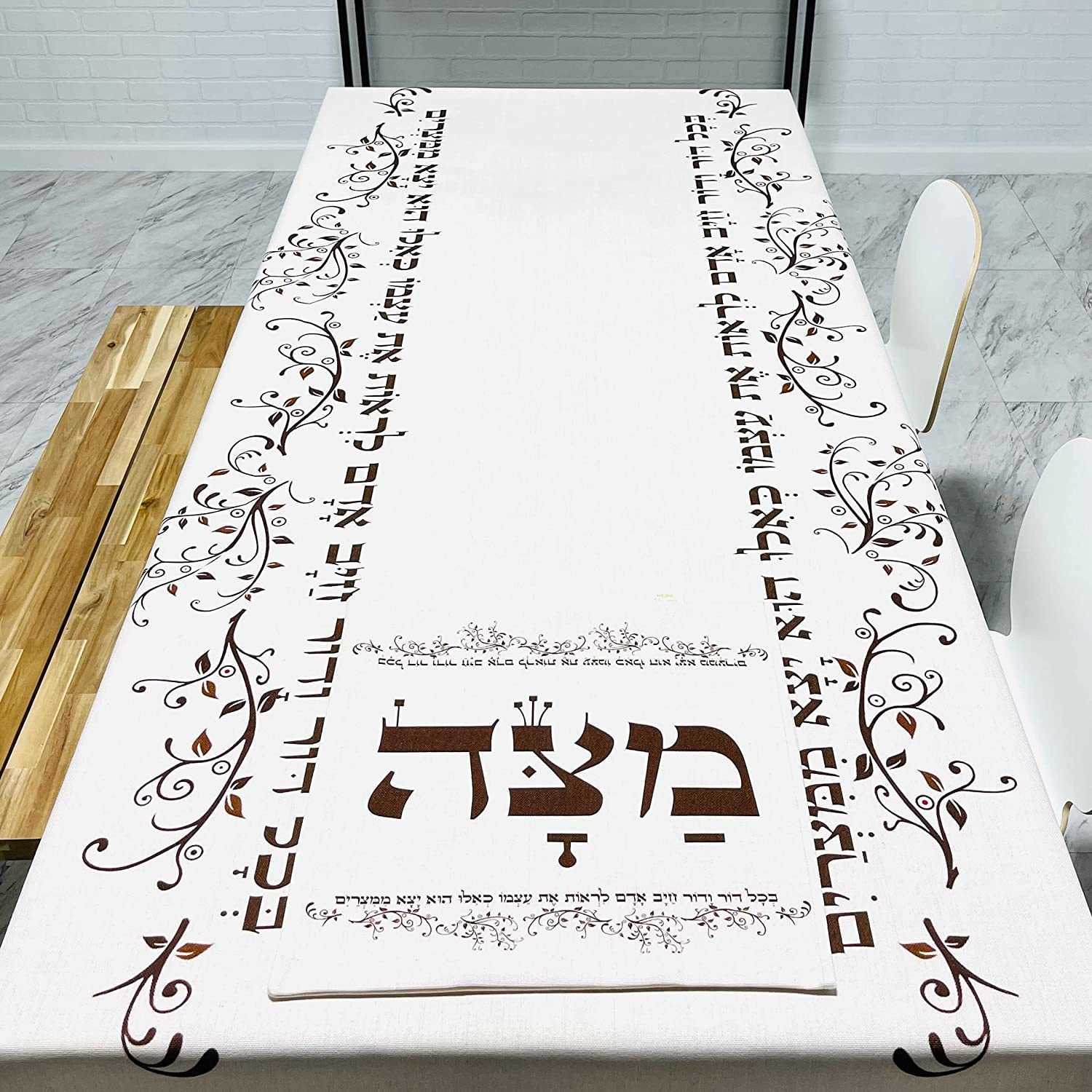 Nieuw gelukkig Pascha Waterdichte tafelkleed Party Decoratie Pesach Seder Je Hebreeuwse rechthoekige tafelkleed voor keuken eetdecoratie