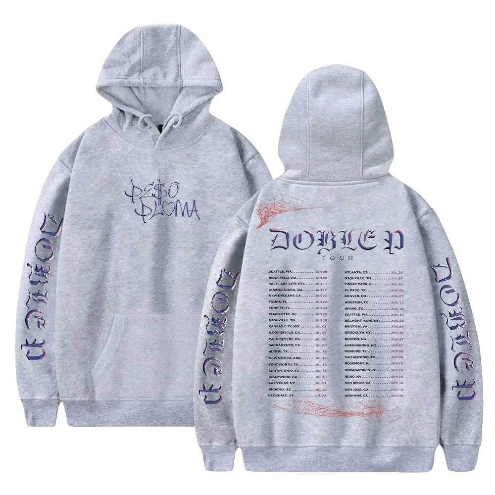 Herren Hoodies Sweatshirts Peso Pluma Spider Hoodie 2023 Doble P Tour Mode Langarm Streetwear Frauen Männer Kapuzenpullover Hip Hop Kleidung NAZA