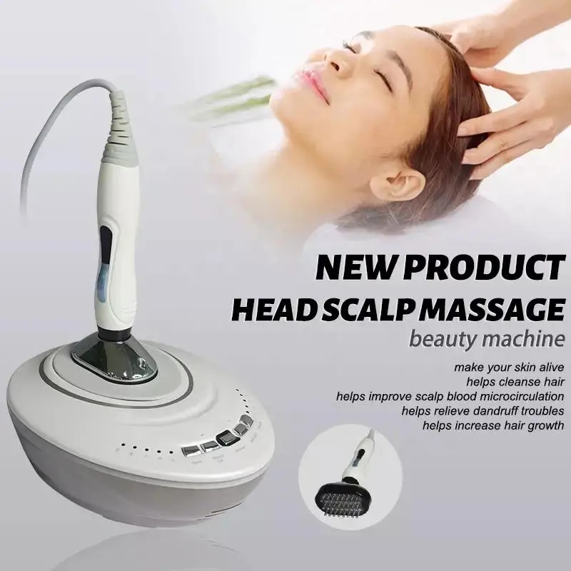 4in1 EMS RF Rood Licht Trillingen Hoofd Hoofdhuid Massage Machine Haargroeiborstel Microstroomkam BIO Baggeren Meridiaan Nek Massager Fysiotherapie Ontspanningsapparaat