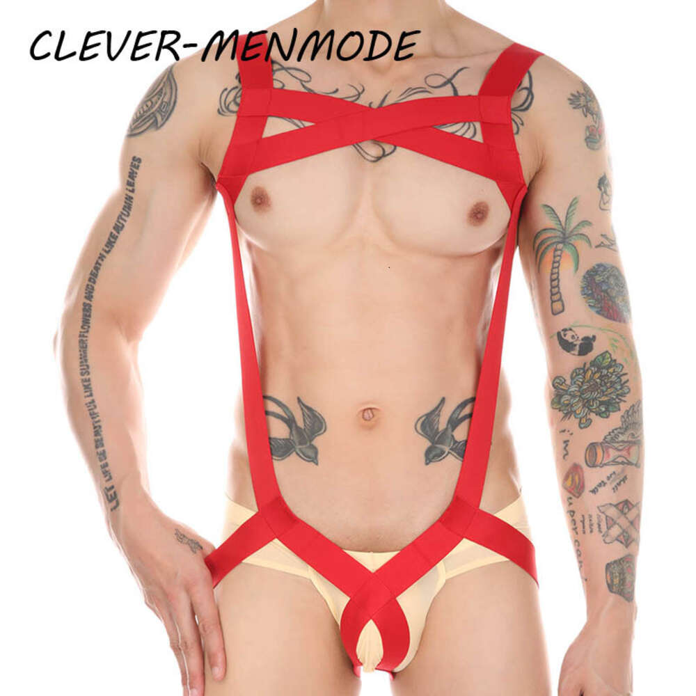 Men's Sexy Adult One-piece Boob Restraint Clothing Dick Ring Underwear Men BDSM Harness O Hole Bare Body 18+