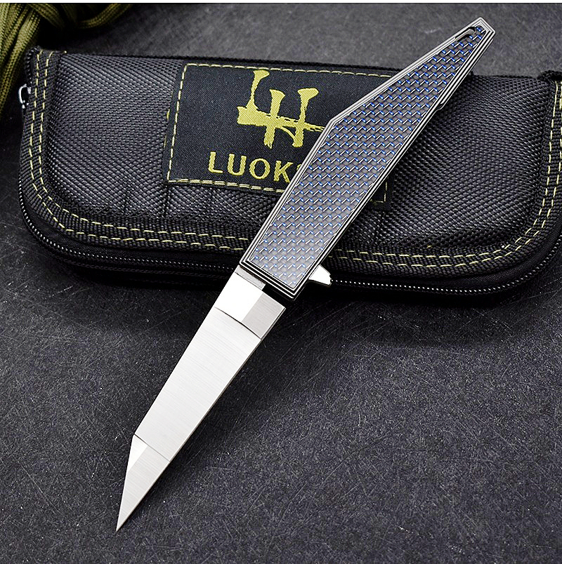 Factory Prijs A1897 High -end flipper vouwmes 100% reële M390 satijnen mes titanium legering/koolstofvezelgreep kogellager snel open EDC Pocket Knives