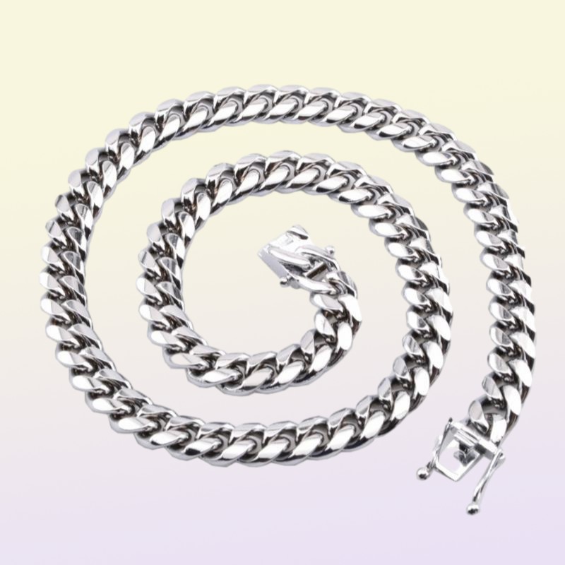 10mm Heavy Necklace Stainless Steel Miami Link Curb Cuban Chain Mens Necklace Male Party Jewelry Accessories Stylish Beautiful7402760