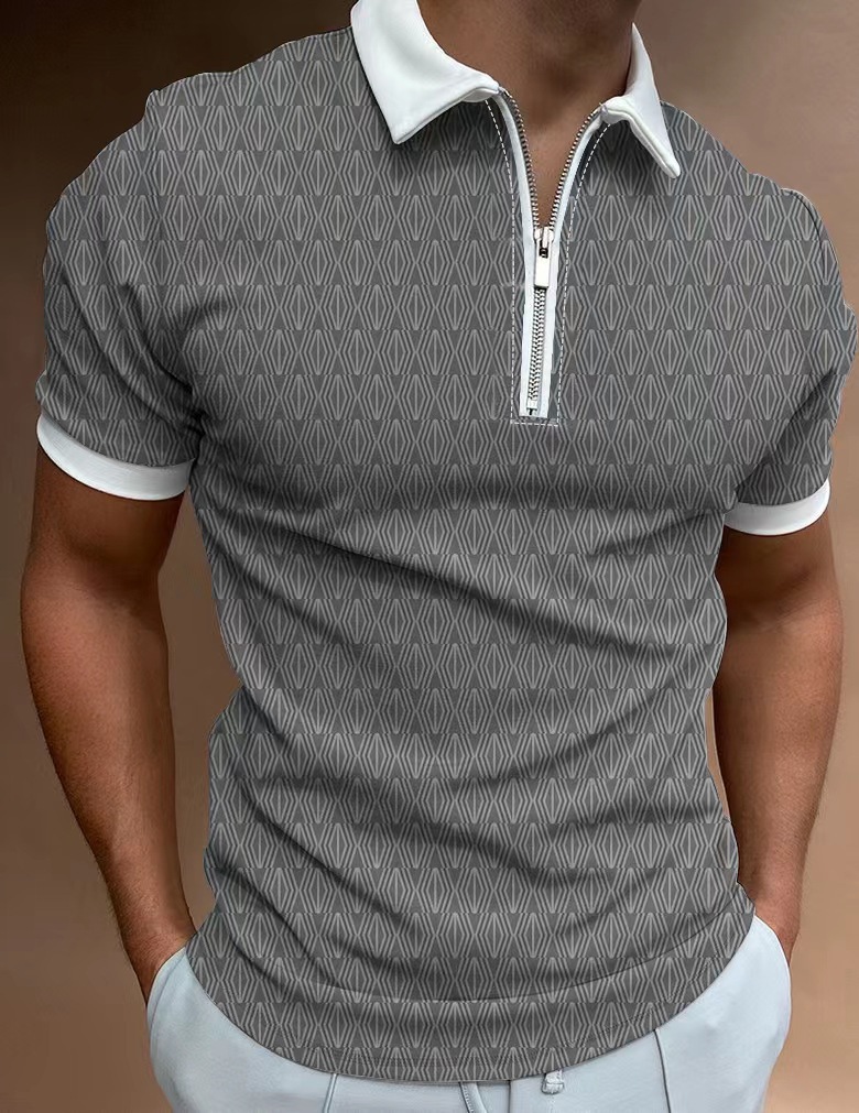 Summer GEO polo shirt men's casual plus size short sleeve top Popular Loose Cotton T-shirts Top Quality Print Tees tops
