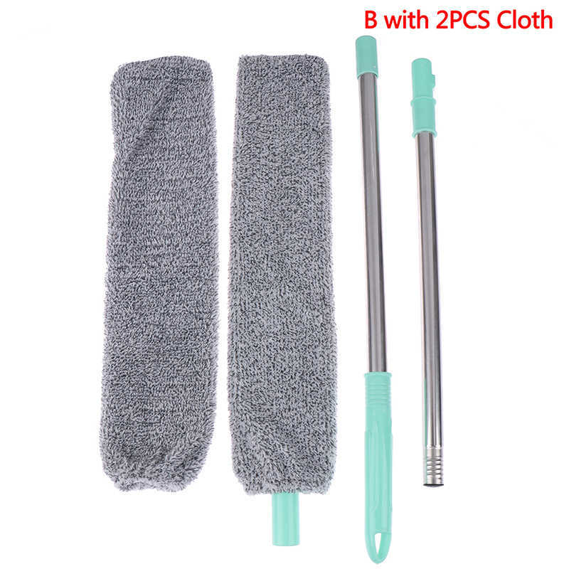 Nouveau 1 ensemble brosse à poussière de chevet longue poignée vadrouille ménage fond de lit espace propre fourrure cheveux balayage poussiéreux magique microfibre plumeau